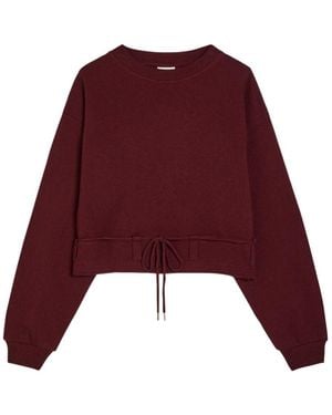 Dries Van Noten Hasterfiela Drawstring Cotton Sweatshirt - Purple