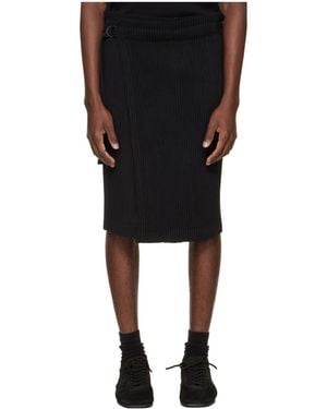Homme Plissé Issey Miyake Rustic Mesh Skirt - Black