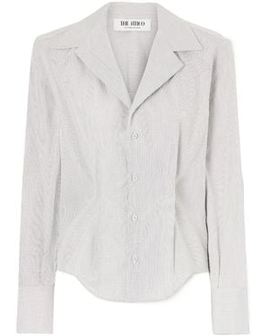 The Attico Checked Cotton-Poplin Shirt - White