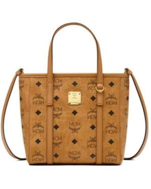 MCM Aren Top-Zip Mini Shopper Bag - Brown
