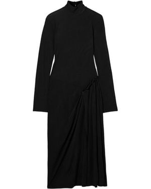 16Arlington High-Necked Mid-Length Dress - Black