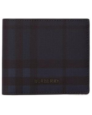 Burberry City Check Bifold Wallet - Blue