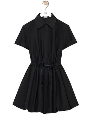 Loewe Drawstring Shirt Dress - Black