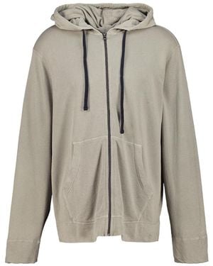 James Perse Vintage French Terry Zip-Up Hoodie - Gray