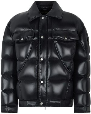 Moose Knuckles Faux-Fur Collar Padded Jacket - Black