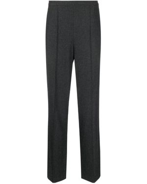 Vince High-Waist Tailored Tapered Trousers - Grey
