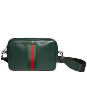 Gucci Web Trademark Small Crossbody Bag - Green