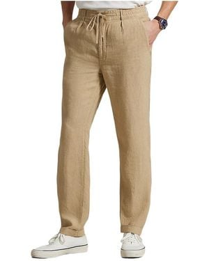 Polo Ralph Lauren Tapered-Leg Drawstring Trousers - Natural