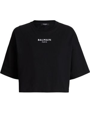 Balmain Embroidered Paris T-Shirt - Black