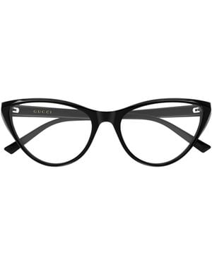 Gucci Geometric-Frame Clear-Lens Glasses - White