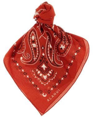 Alanui Paisley Bandana Scarf - Red