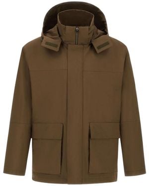 Herno Flap-Pocket Hooded Jacket - Green