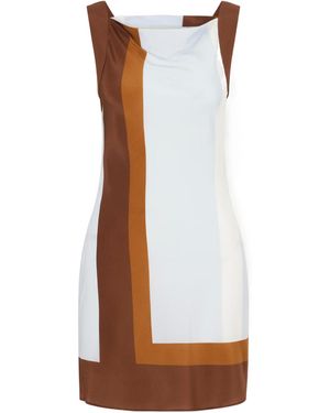 SIR. Striped Print Dress - Brown