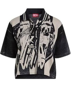 DIESEL Knit Short Sleeve Top - Black
