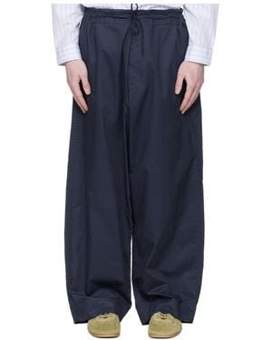Hed Mayner Drawstring Casual Trousers - Blue