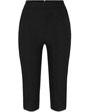 Elisabetta Franchi High-Waist Capri Trousers - Black
