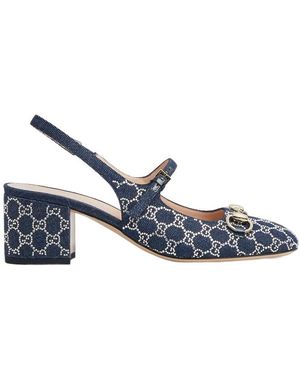 Gucci Horsebit Buckle High-Heeled Sandals - Blue