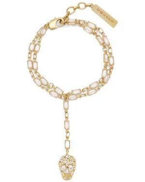 McQueen Pavé Skull Bracelet - Metallic