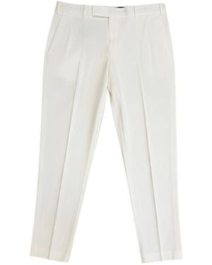 Pt Pantaloni Casual Trousers With Belt Loops - White