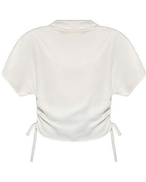 AllSaints Leslie Ruched Side Top - White