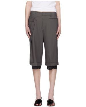 OPEN YY Bodycon Shorts - Gray