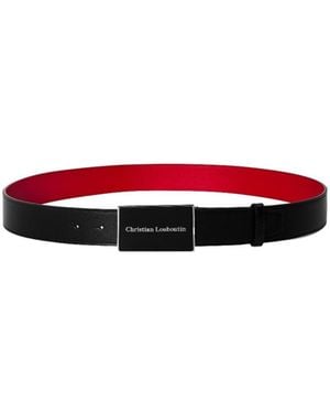 Christian Louboutin Reversible Leather Belt - White