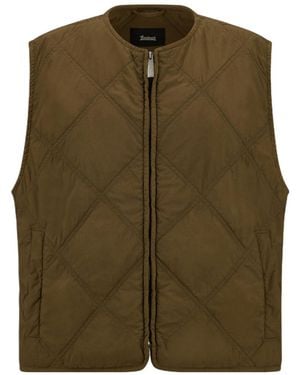 Herno Quilted Zip-Up Gilet - Green