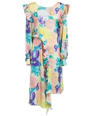 REMAIN Birger Long-Sleeved Round-Necked Dress - Blue