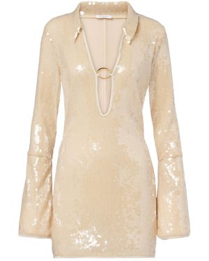 Oséree Sequined Mini Dress - Natural