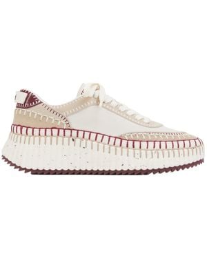 Chloé Chloé Nama Lace-Up Trainers - Natural
