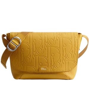 Dior Small Jett Messenger Bag With Flap - Yellow