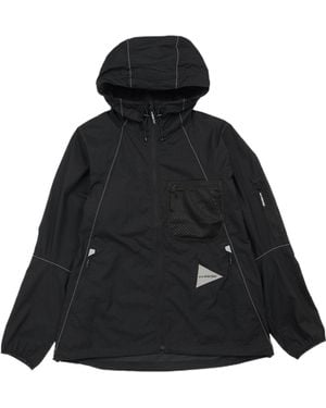 and wander Breath Rip Hooded Jacket - Black