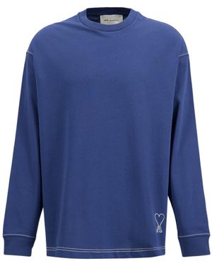 Ami Paris Long Sleeve T-Shirt - Blue