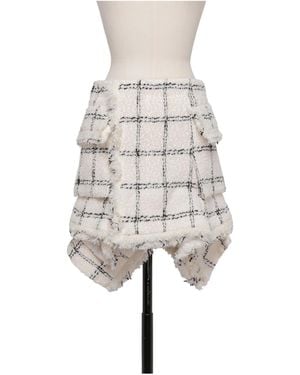 Sacai Tweed Skirt - White