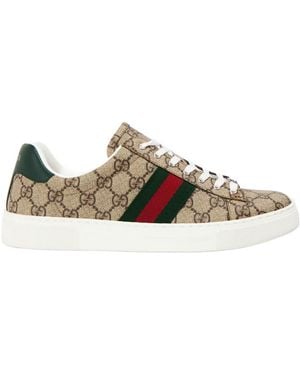 Gucci Logo Low-Top Trainers - Multicolour