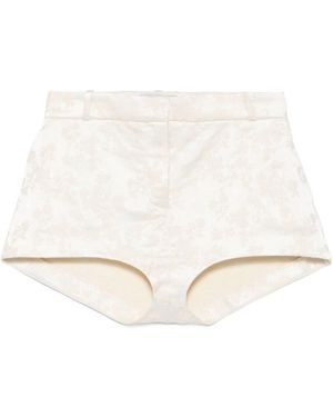 Coperni Floral-Jacquard Shorts - White
