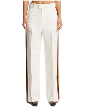 Bottega Veneta Stripe Detailed Tailored Trousers - Natural