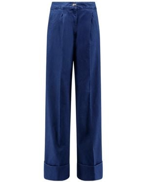 Valentino Button Detailed Straight Leg Jeans - Blue