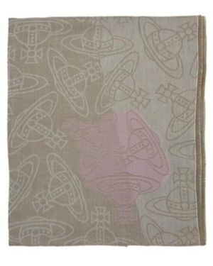 Vivienne Westwood Orb-Pattern Scarf - Grey