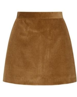 Marella Short Velvet Skirt - Natural
