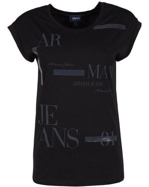 Armani Jeans Logo Detail T-Shirt - Black