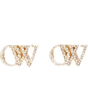 Off-White c/o Virgil Abloh Embellished Stud Earrings - White