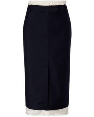 Rohe Wool And Mohair Midi Skirt - Blue