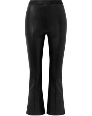 Wolford High Waist Stretch Flared Trousers - Black
