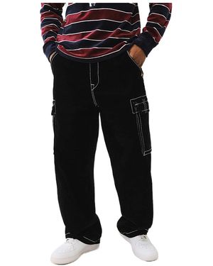TRUE RELIGION Velvet Big T Cargo Baggy Pant - Black