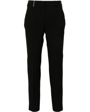 Peserico Pressed-Crease Trousers - Black