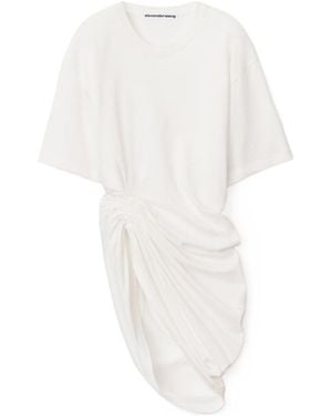 Alexander Wang Draped-Waist Asymmetric T-Shirt - White