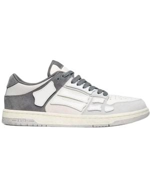 Amiri Denim Skel Top Low Trainers - White
