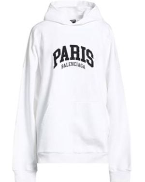 Balenciaga Hooded Pullover Sweatshirt - White