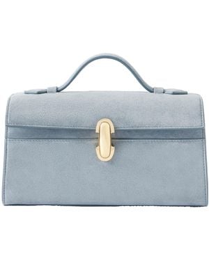 SAVETTE Suede Tote - Blue